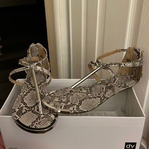 Cute snake print sandals